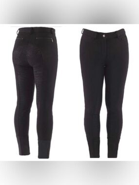 HR FARM Black Women's Full Breech Horse Riding Jodhpurs Pants Size: 28 NWT